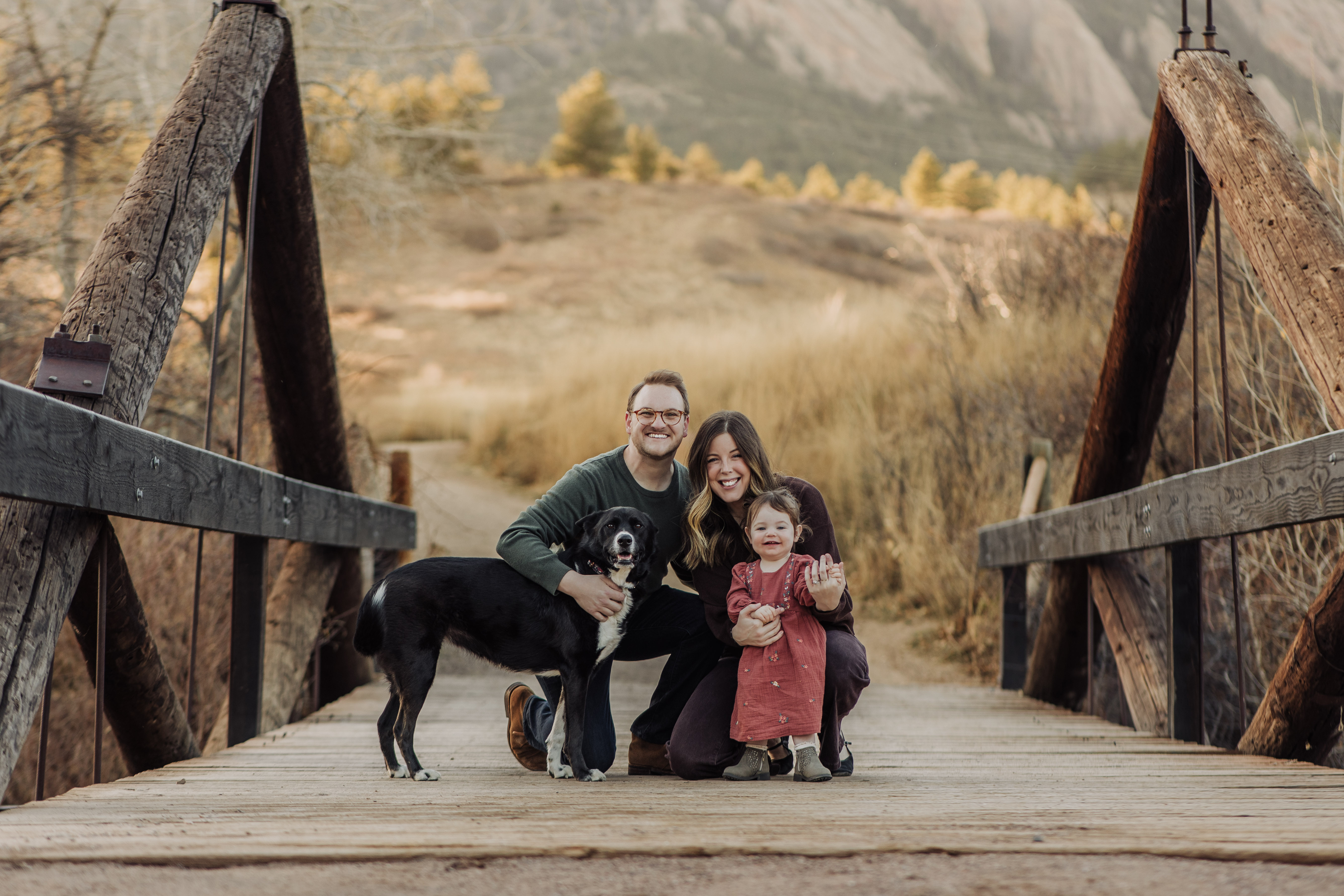 The Dorsey family at the Flatirons